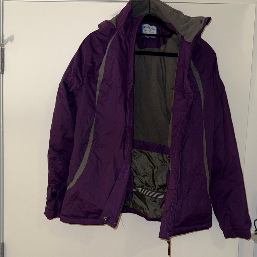 Ski and Snowboarding Purple and Gray Jacket